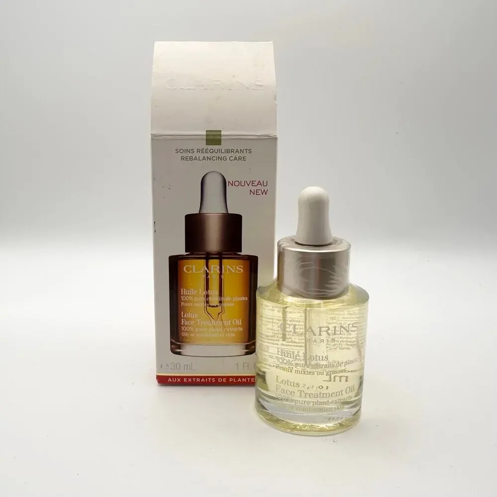 Clarins NIB Sealed Lotus Face Treatment Oil 30ml 1 fl oz